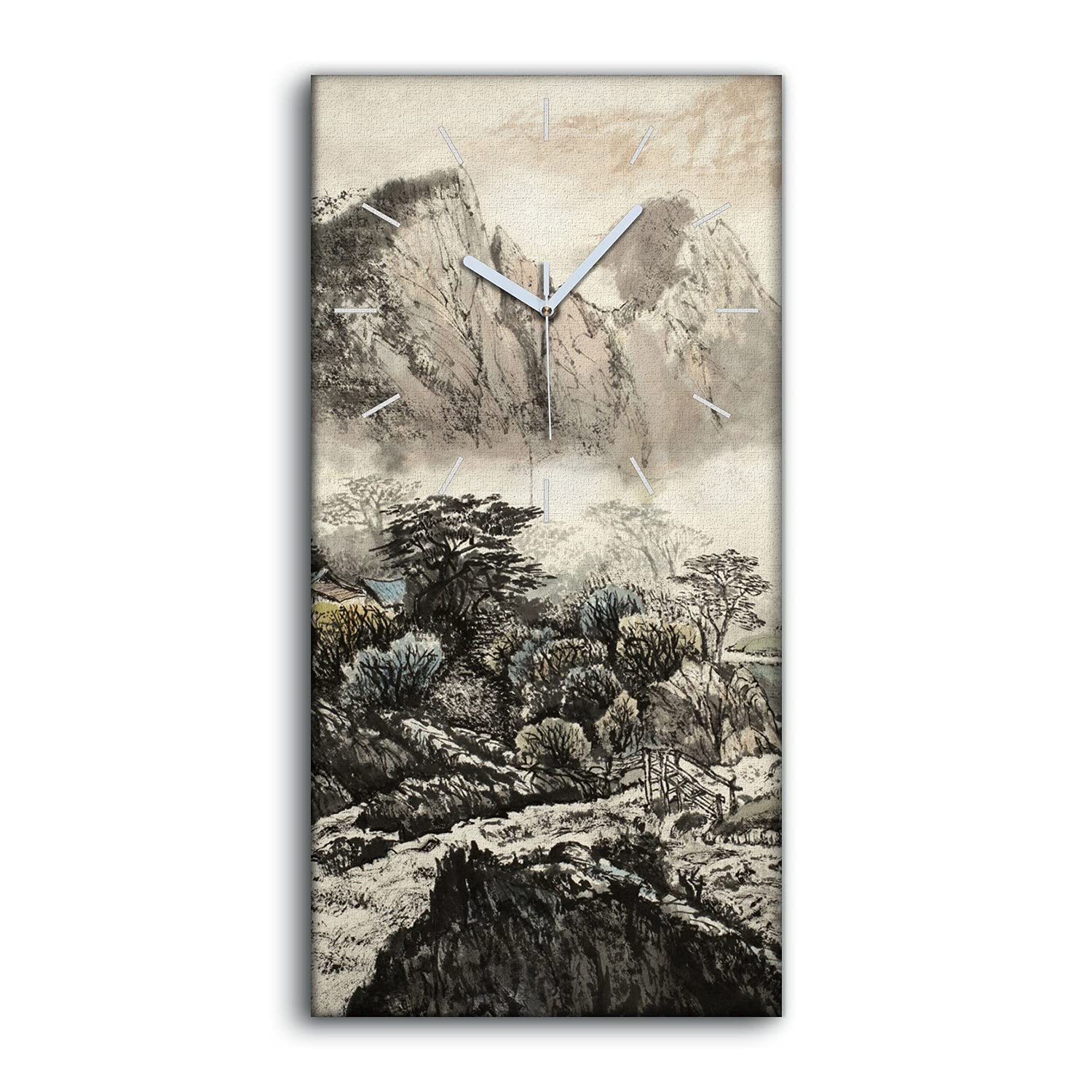 Art Mural Horloge sur Toile aux Mains Blanches Décoration Moderne