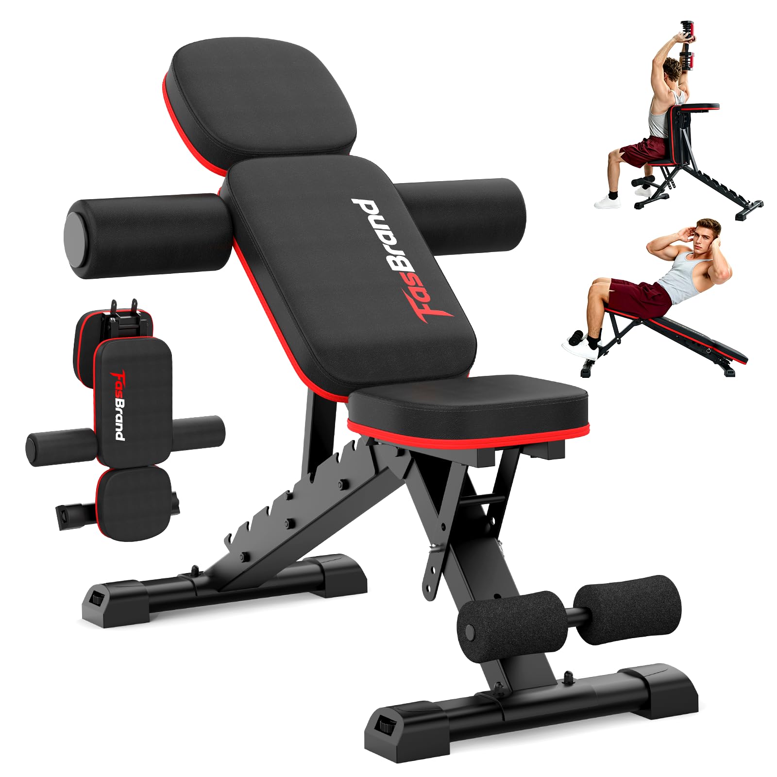 Adjustable Weight Bench for Home Gym, 98% Pre-Assembled Foldable Bench | 660LBS Heavy Duty Weight Bench, 8 Backrest & 4 Seat Positions for Incline Decline Flat Workout, Leg & Elbow Support