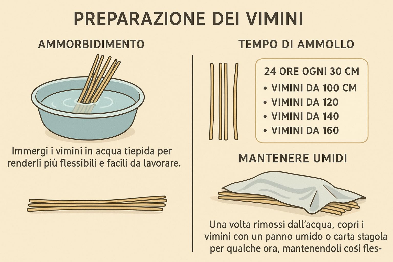 Generico Vimini da Intreccio Naturale con Corteccia – 500g di Rami di Salice per Creazione e Riparazione di Cesti e Sedie – Materiale Decorativo per Interni ed Esterni (140 CM)