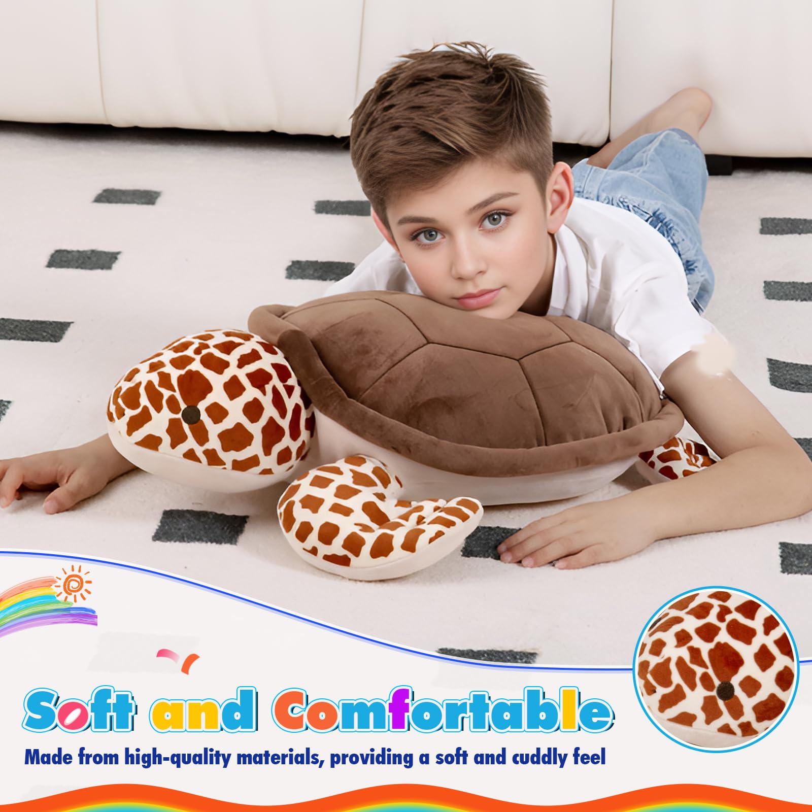 Dalmao - Peluche de tortuga marina rosa de 20 pulgadas, juguetes de peluche suaves para el cuerpo, peluches, regalos para niños, niñas, novia, cumpleaños Dalmao - Peluche de tortuga marina rosa de 20 pulgadas, juguetes de peluche suaves para el cuerpo, peluches, regalos para niños, niñas, novia, cumpleaños