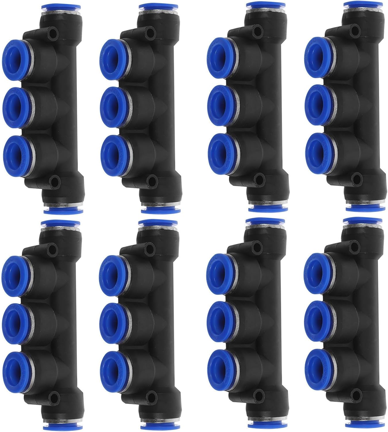 Toddmomy 8pcs Plastic Straight Pneumatic Hose Fittings Quick Connect Air Compressor Fittings Lightweight Air Hose Quick Connectors with Wide Operating Temperature Range for Electronics
