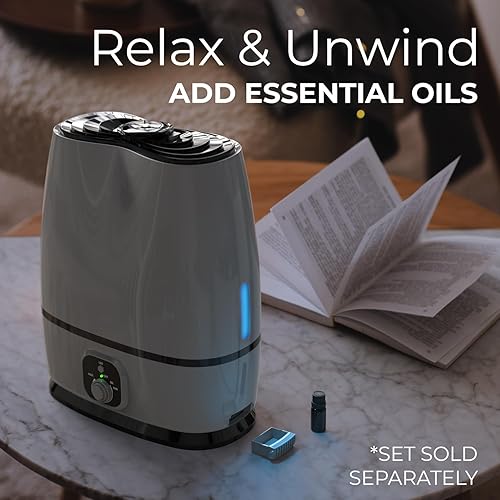 Miniatura 6 de Everlasting Comfort Humidificadores de 6 L para dormitorio, silencioso, tiempo de funcionamiento de 50 horas, sin filtro, humidificador de niebla