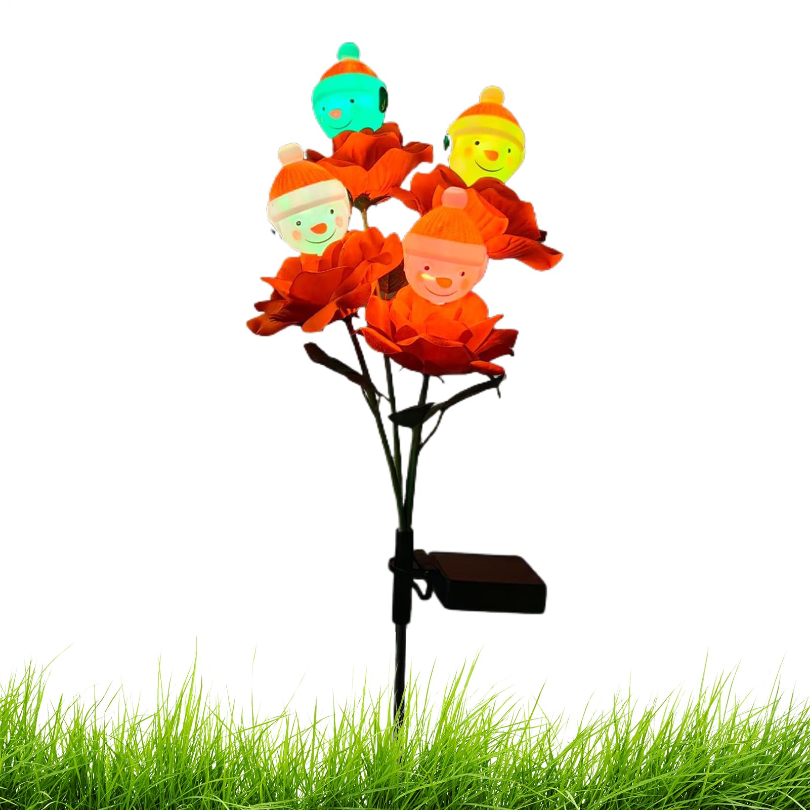 Noël pour extérieur imperméable : bonhomme de neige rose pour jardin
