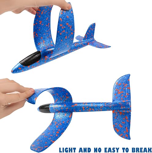Miniatura 4 de Juguetes de espuma para lanzar aviones de 13.5 pulgadas, planeador volador de inercia, funciones circulares manuales, diversión al aire libre para
