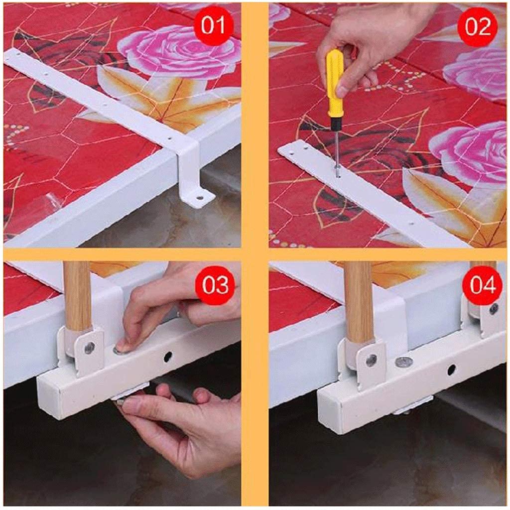 Barandilla de cama plegable para adultos mayores, barra de ayuda de agarre de metal, barandilla de cama fácil de montar, soporte lateral seguro para personas mayores y asistencia para discapacitados