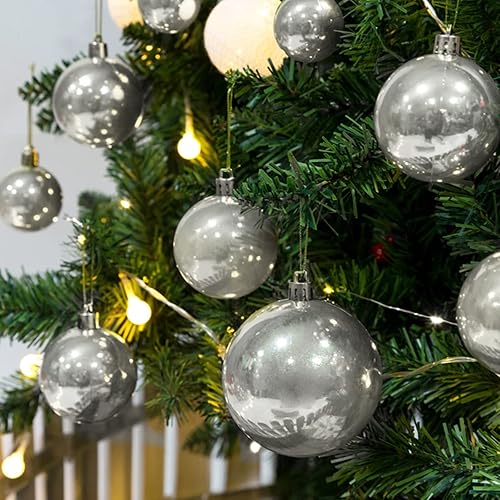 Vista 8 de AMS - Adornos chapados, bolas de Navidad, para decoración de fiestas de vacaciones, colección de árbol para boda, Acción de Gracias, fiesta