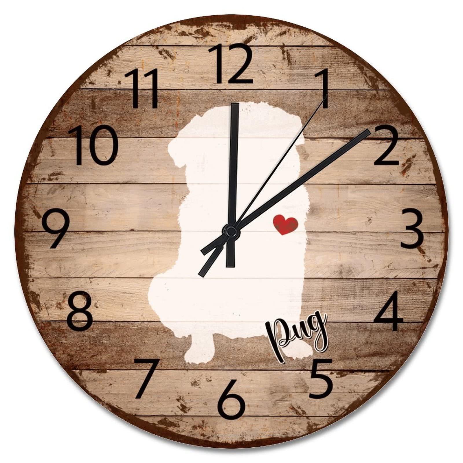 Horloge murale carlin en bois idée cadeau idéale pour passionnés