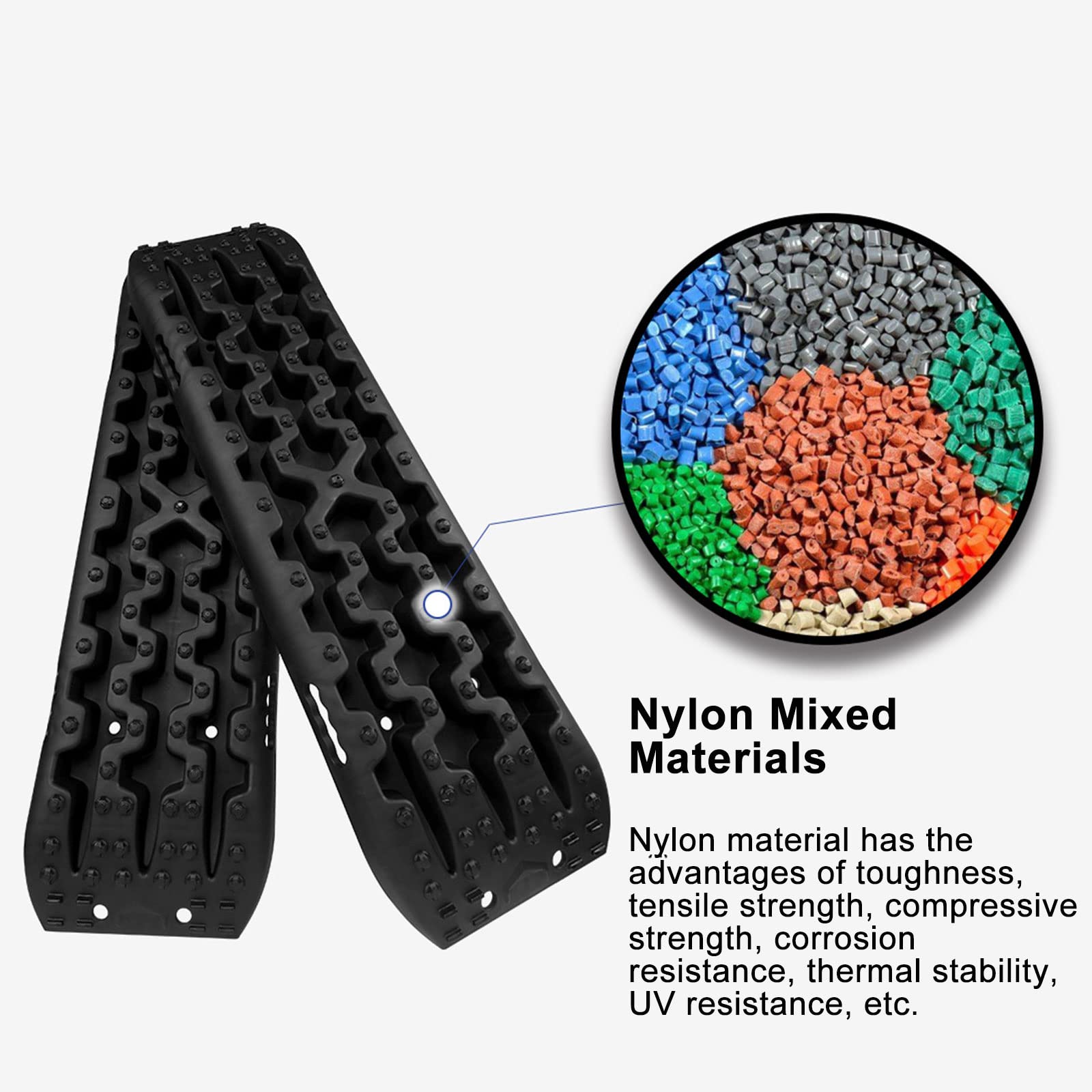 Tappetini Di Trazione GYMAX Per Auto - 2 Pezzi, Materiale TPR, Per Neve, Sabbia E Fango, Ideali Per SUV E Fuoristrada - Foto 3