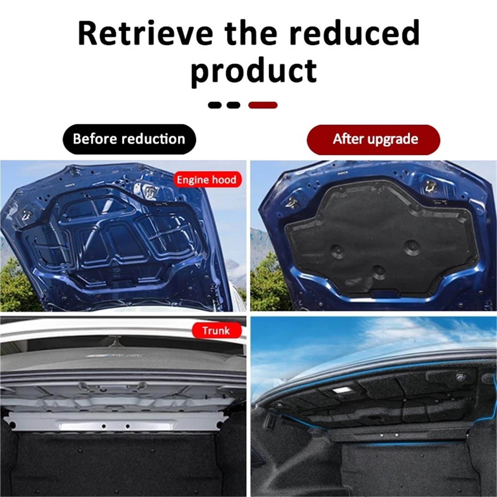 Motore Cotone Isolamento Per Dongfeng Per Nammi 01 Per Box 2024 ~ 2026 Cofano Motore Suono Pad Isolamento Termico Copertura In Cotone Insonorizzate Zerbino(Full Aluminum Foil)