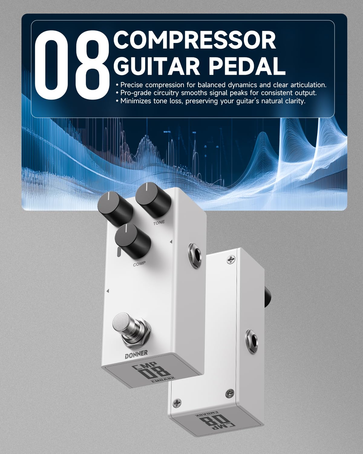 Amazon.com: Donner Compressor Pedal for Electric Guitar, DIY Shell