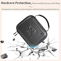 Vista 9 de Osmo Pocket 3 Funda de transporte, portátil de piel sintética, bolsa de viaje para DJI Osmo Pocket 3 Creator Combo Accesorios