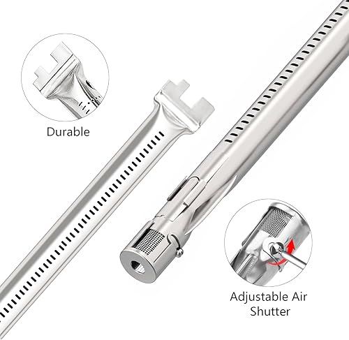 Miniatura 5 de Piezas de repuesto para parrilla Weber Spirit, barras aromatizantes 7635 de 15.3 pulgadas y quemador 69785 para Weber Spirit I y II 200 con control