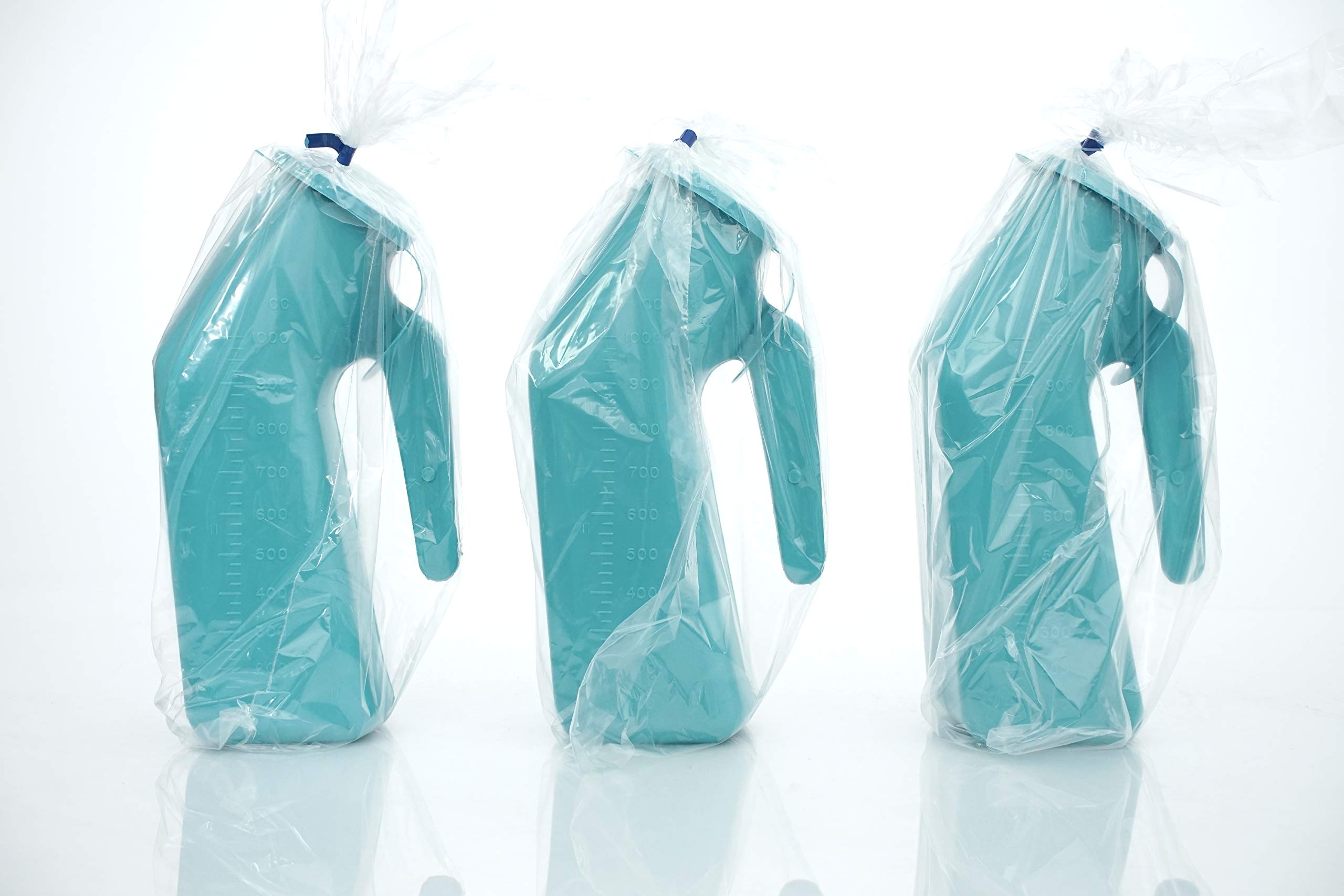 medegen productos médicos 00095 azul orinal con tapa y asa para colgar, 1 Quart capacidad (Pack de 12)