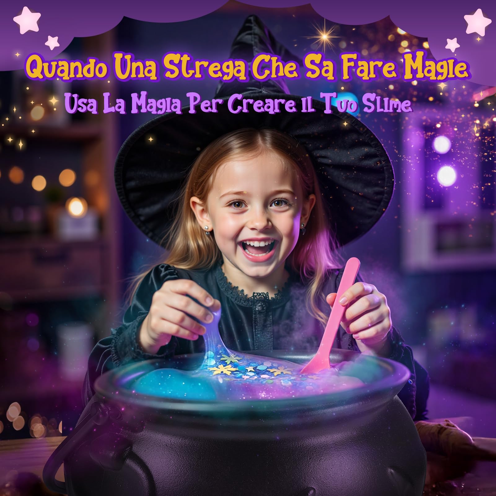 Hapikids Slime Kit Lavoretti Creativi per Bambini, Giochi Bambina 6 7 8 9 10 11 12 Anni Femmina Slime per Bambini Regalo Bimba 6-12 Anni Galaxy Slime Fluffy Pozioni Magiche Bambina Giocattoli