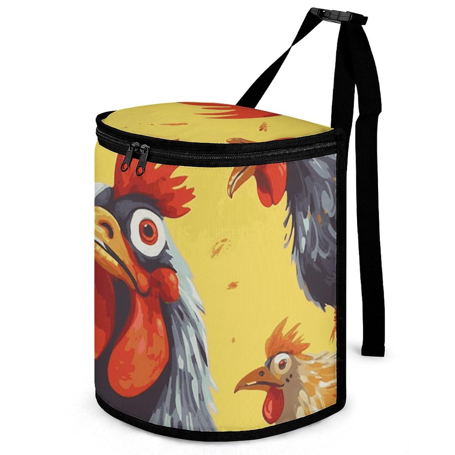 Art Chicken Painting Car Trash Can Car Trash Bin Car Garbage Can Trash Can for Car Car Trash Bag Car Trash Can for Women Men Car Garbage Bag Truck Trash Can Garbage Can for Car