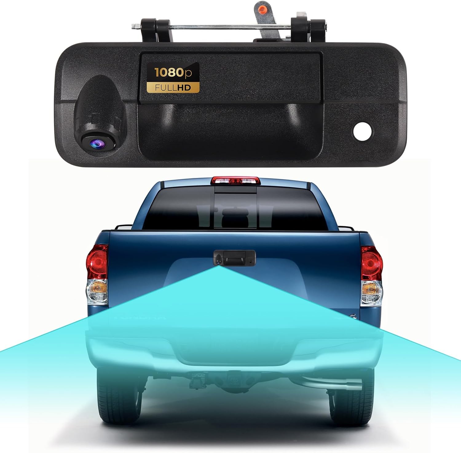 ASURE Tailgate Handle Backup Camera for 2007-2013 Toyota Tundra - 1080P HD Rear View Camera, 170° Wide Angle Reverse Camera, OEM Replacement No Drill, Night Vision, RCA Compatible