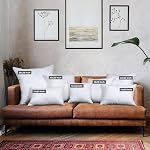 Utopia Bedding Decorative Throw Pillows for Couch - 20 x 20 Inches - Pack of 4, Down Alternative Cushions for Sofa - Fluffy Bed Decorative Pillows, Throw Pillow for Bed, White