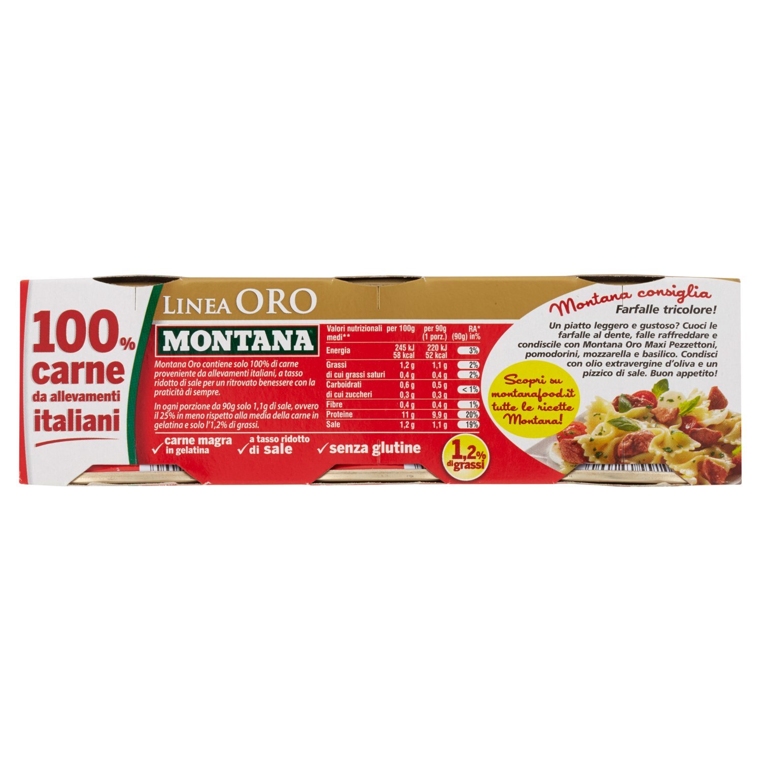 Montana Carne Oro Gr.90X3 - [confezione da 4]