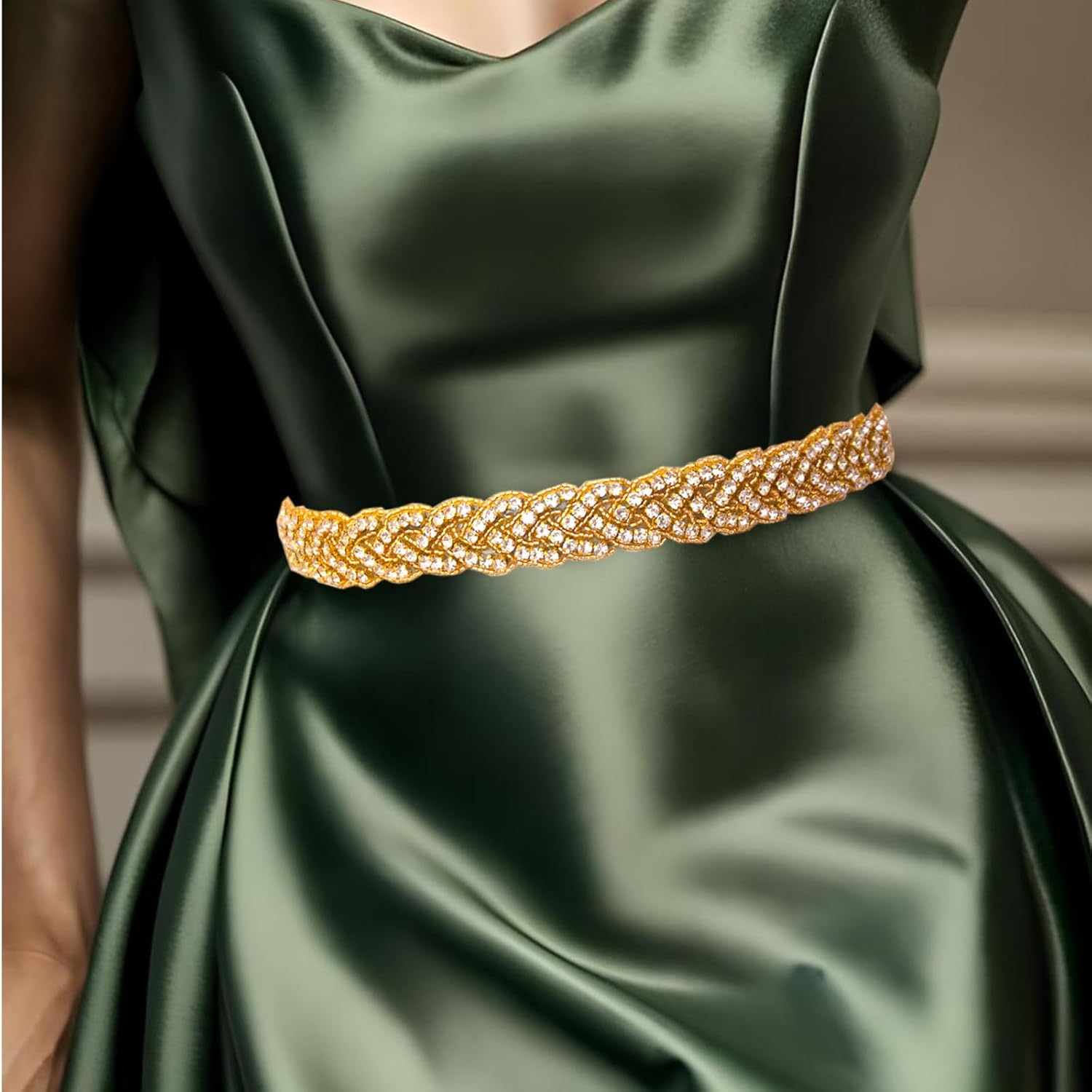 Crystal Wedding Sash Belt with Rhinestone Bridal Belt Handmade Bridesmaid Belts for Dress - Image 2