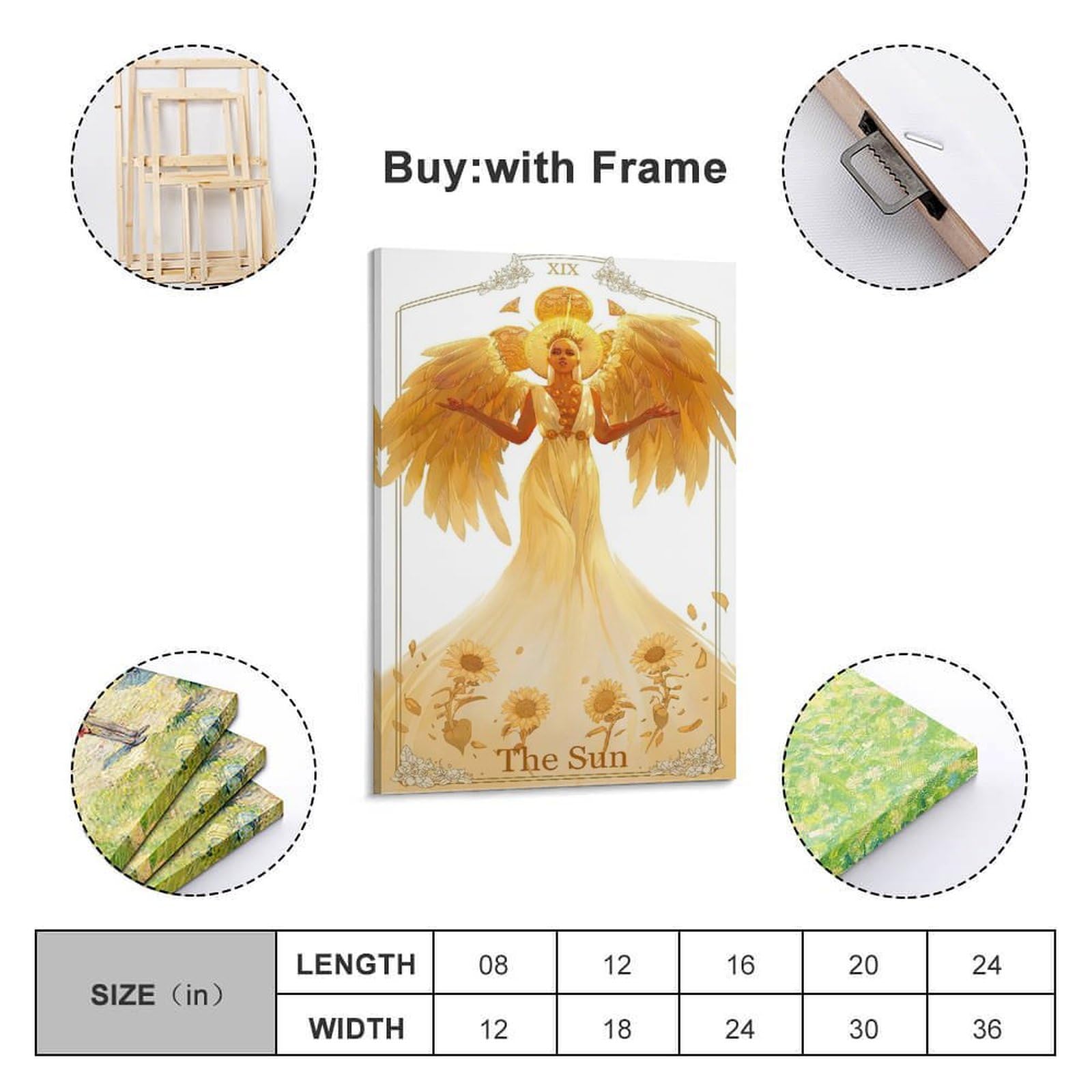 FYRN Poster rétro Tarot l'étoile - Art mural - Décoration murale rétro - Esthétique - Décoration de chambre ou de bureau - 30 x 45 cm - Style sans cadre