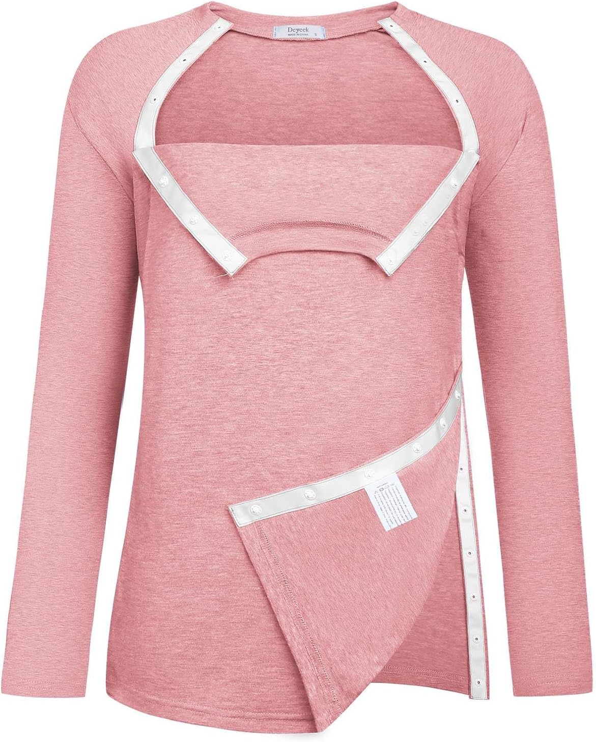 Deyeek Post Shoulder Surgery Shirts for Women Full Tear Away 2 Side Snaps After Rotator Cuff Chemo Port Adaptive Clothing - Image 6