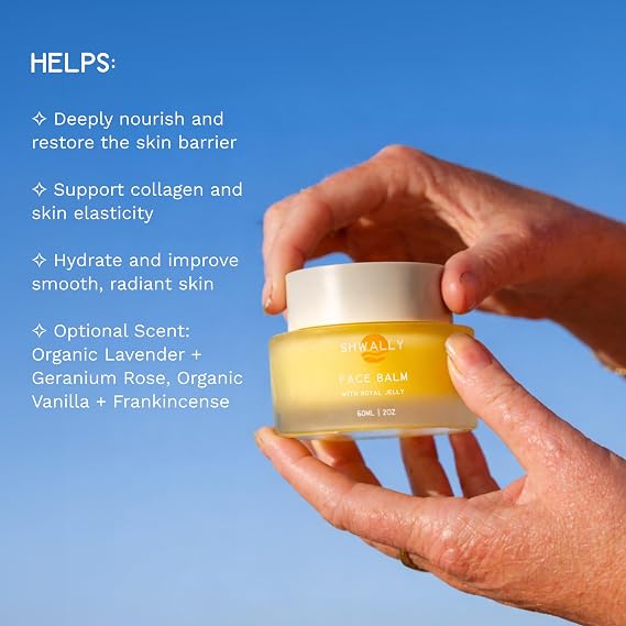Shwally Tallow, Honey & Royal Jelly Tallow Face Moisturizer - With Rosita Cod Oil Option - with Squalane, Rich in Retinol & Omega 3s (Organic Geranium Rose + Lavender - With Rosita Oil)