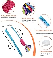 Vista 28 de Juguetes de cuerda para perros, juguete de cuerda para perro casi indestructible con chirrido fuerte, juguete interactivo ideal para entrenamiento