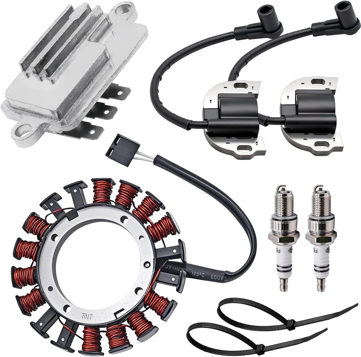 15 AMP Stator Charging Coil 59031-7017 Fit for Kawasaki FR541V FR600V FR651V FR691V FR730V FS481V FS541V FS600V FS651V FS691V FS730V FX481V FX541V FX600V with Ignition Coil Module