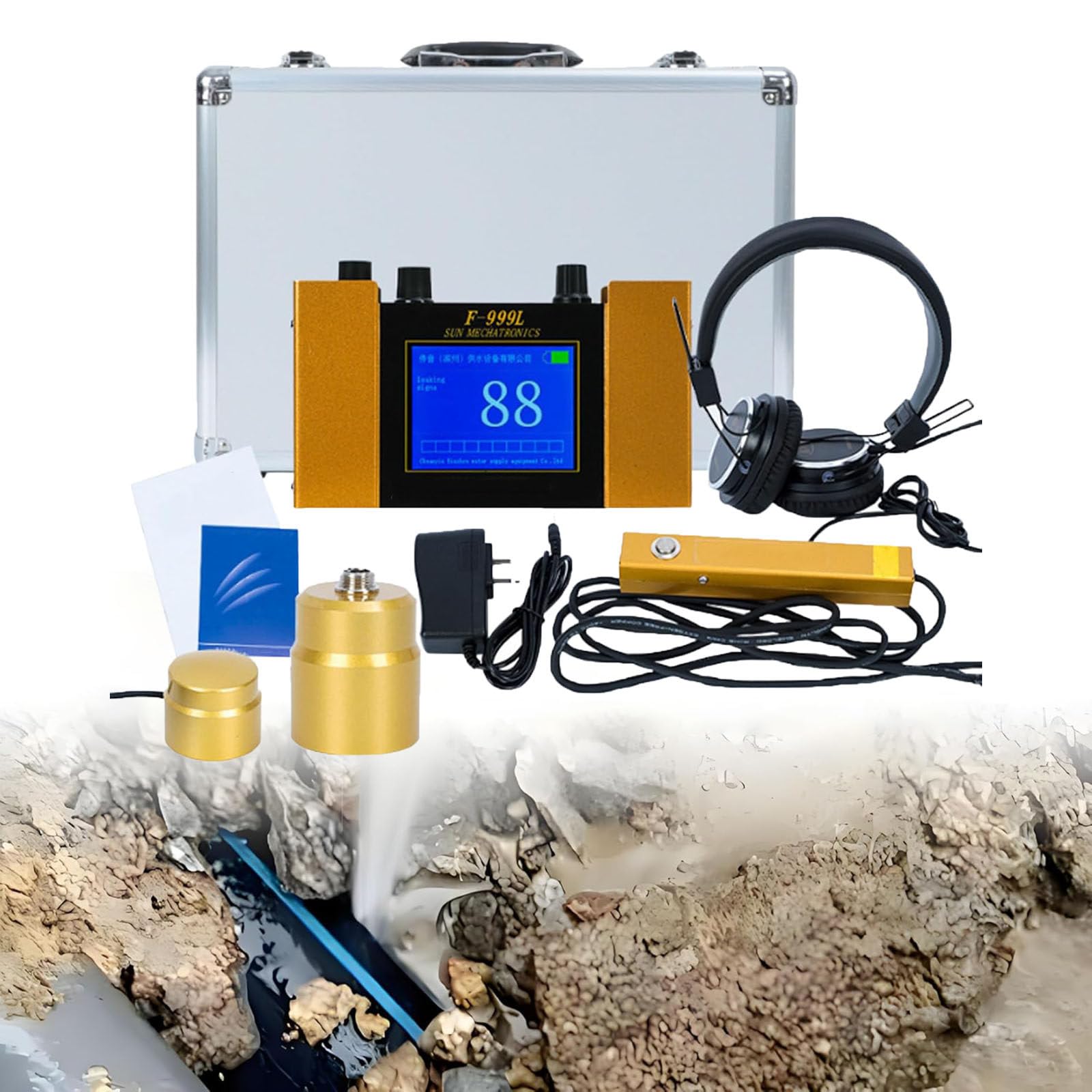 Ultraschall-Wasserleck-Geophonsensor, Leckerkennungssensor, Unterirdischer Wasserleckdetektor, WasserleckerkennungsgeräT - Wasserlecksensor für Rohre