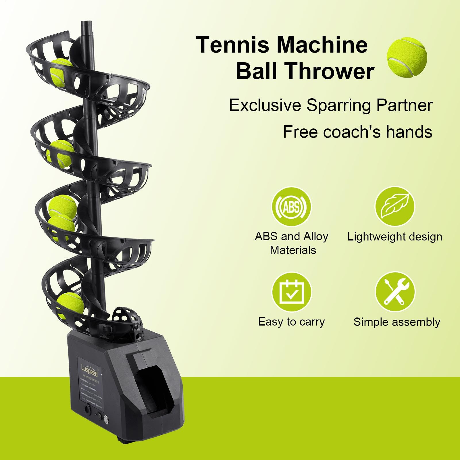 Machine de tennis, lanceur de balles automatique, machine de service de tennis, lanceur de balles portable, équipement de pratique de tennis, machine de capacité de 33 balles pour la pratique