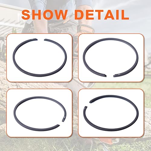 Miniatura 6 de 1120 034 3001, 4PCS 36MM x 1.5MM Kit de anillo de pistón, para Stihl 009 010 AV para motosierra