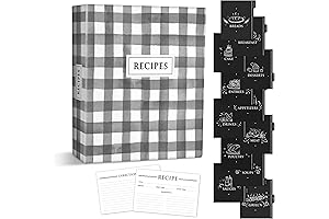 Remarkable Plaid Recipe Organizer with Cards: A Culinary Masterpiece
