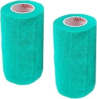 Vista 70 de Cinta adhesiva para veterinarios (negro) (paquete de 2) (4 pulgadas x 15 pies), autoadhesiva, adherente, cohesiva, flexible, autoadhesiva, rollo