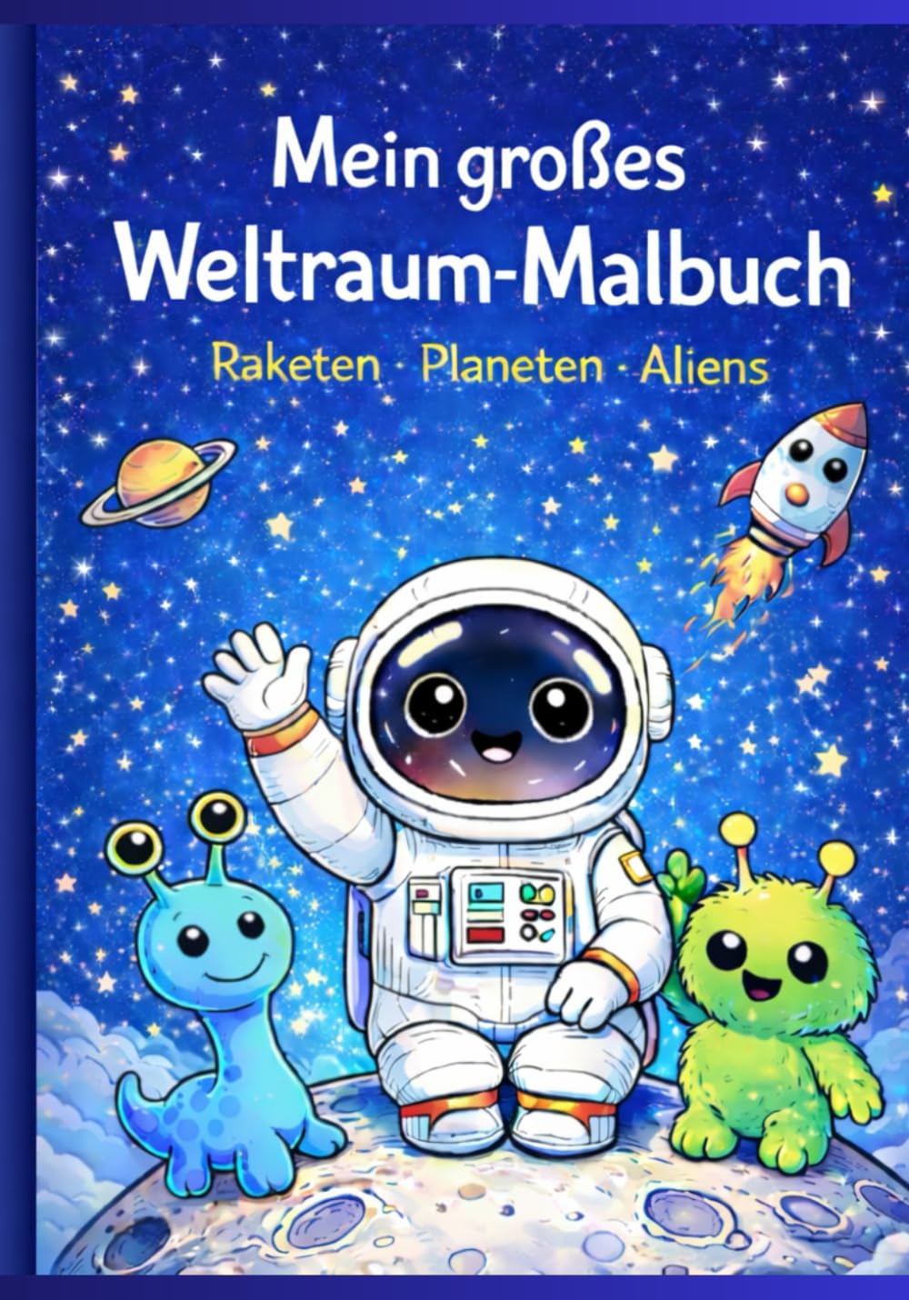 Mein großes Weltraum-Malbuch: Raketen - Planeten - Aliens