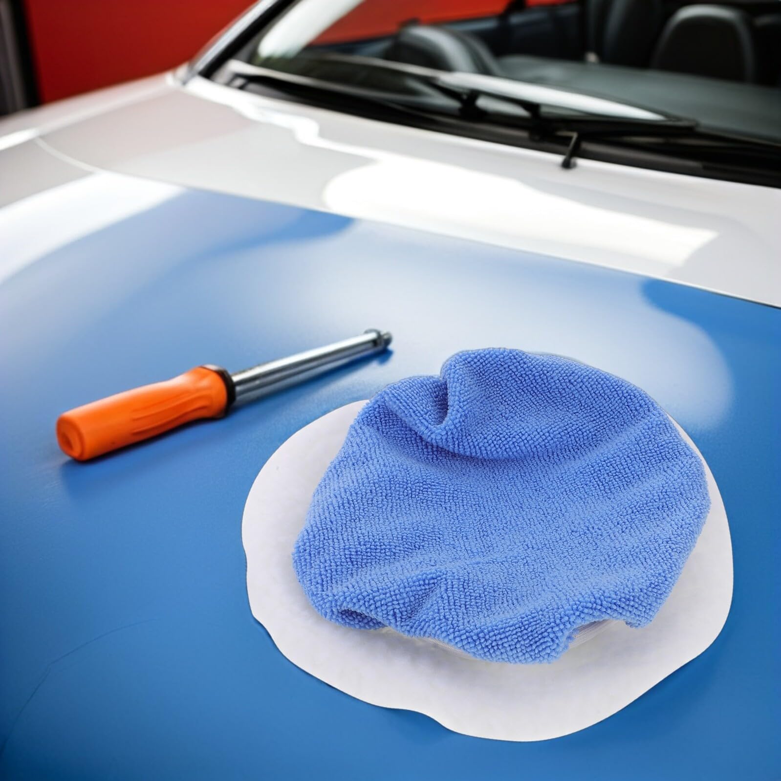 Didiseaon 16pezzi Coperture per Tampone di Lucidatura Coperture in Fibra per Tampone per Lucidatura e Pulizia di Veicoli Accessori per Cura Auto Assorbimento Migliorato e Fibre Resistenti