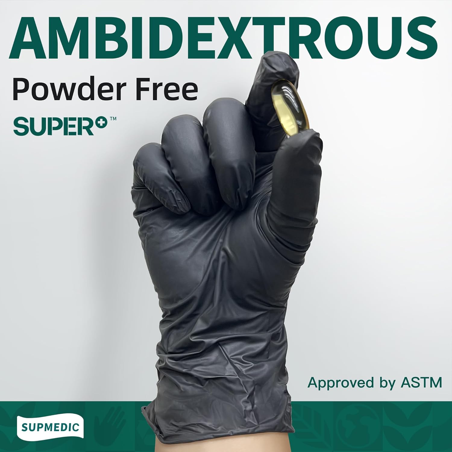 Vinyl Disposable Exam Gloves, Black 4Mil Powder-Free Latex-Free Medical Food Safe Cooking Cleaning Glove 100 &1000Ct - Image 3