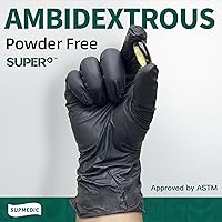 Vista 3 de Vinyl Disposable Exam Gloves, Black 4Mil Powder-Free Latex-Free Medical Food Safe Cooking Cleaning Glove 100 &1000Ct