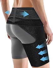 Hip Brace for Women & Men, Sciatica Pain Relief Devices | Adjustable Compression Wrap Support for Arthritis, Pulled Thigh, Hip Fleхоr Strain, Groin Injury, Hamstring Pull (Right)