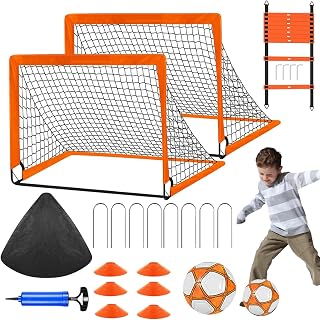 Niños de fútbol para niños, objetivos de fútbol para niños para el patio trasero,Conjunto de red de fútbol emergente interior | Equipo de entrenamiento para playa al aire libre, actividad deportiva pa