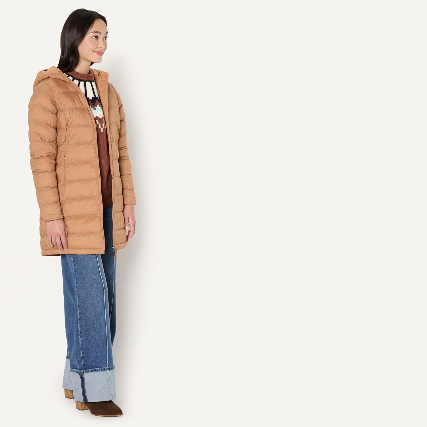 Amazon Essentials womens Lightweight Water-Resistant Packable Hooded Puffer Coat (Available in Plus Size)