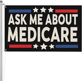 2x3 FT Ask Me About Medicare Flag Health Insurance Consultant Garden Flags for Outside 3-Layers Double Sided Yard Signs No Flagpole