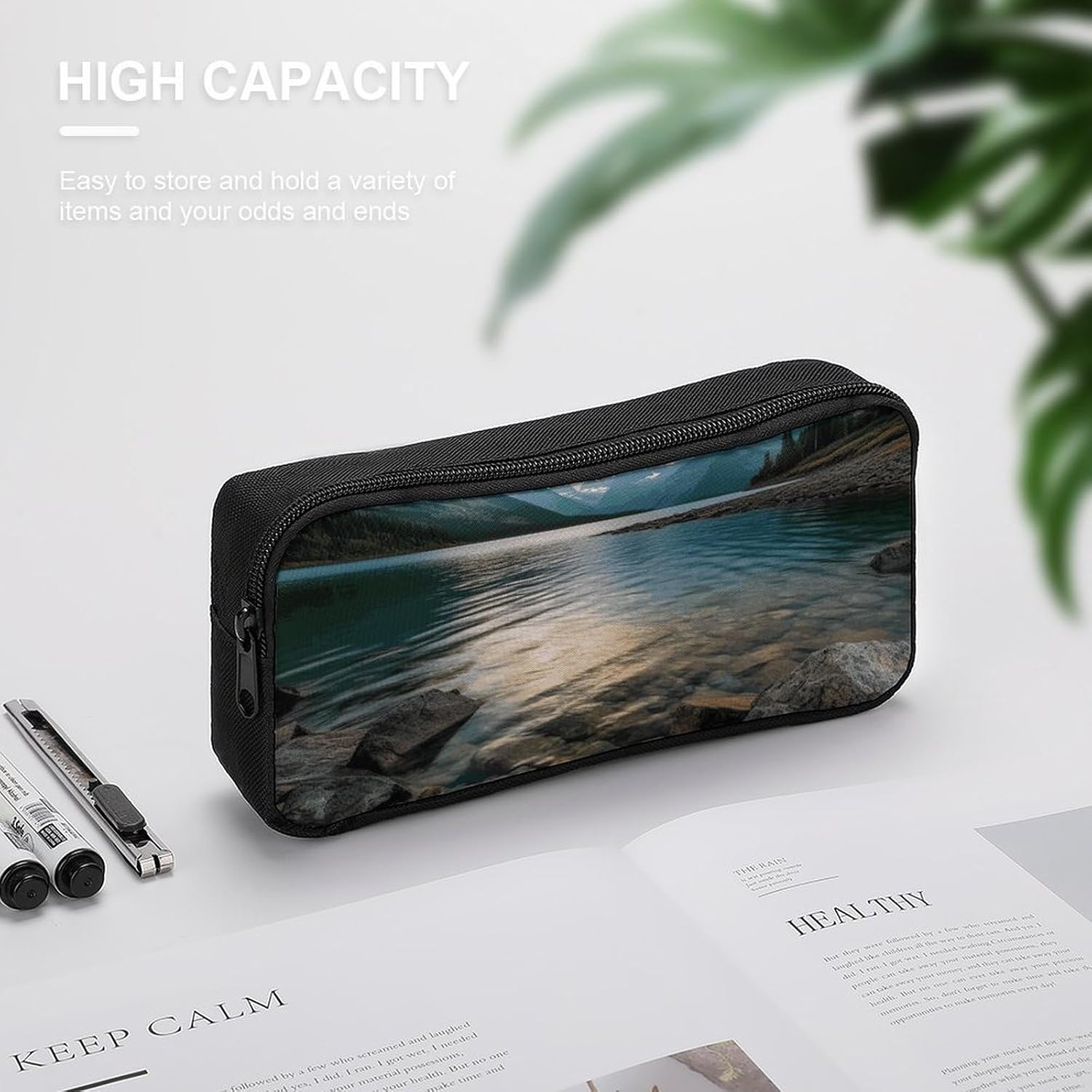 Glacier National Park Pencil Pouch Soft Large Capacity Pencil Case image 4