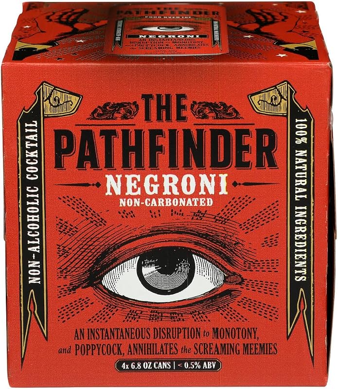 The Pathfinder Non-Alcoholic Negroni Cocktail 4 Pack, 6.8 Fl Oz