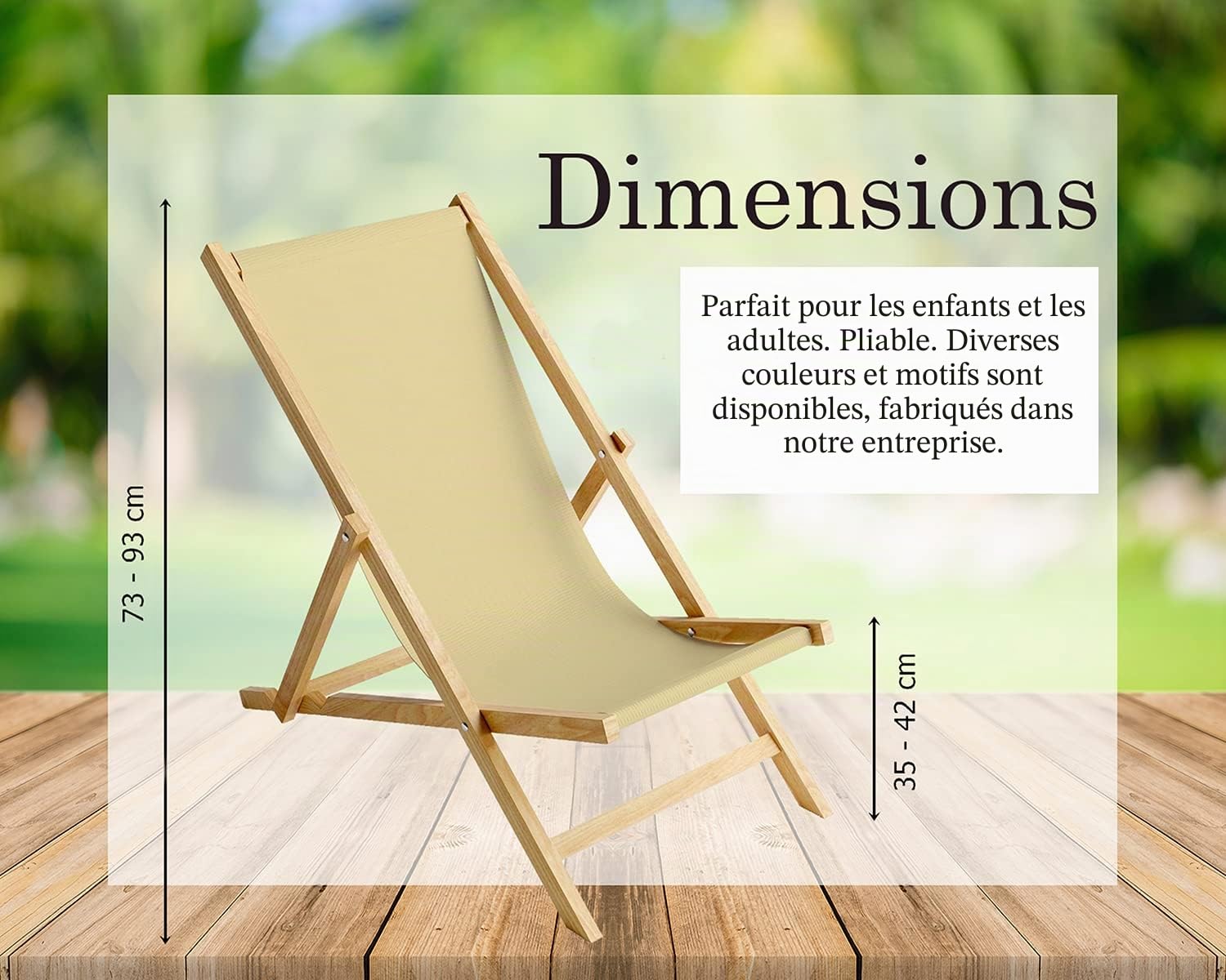 Ferocity Chaise Longue Pliable en Bois Fauteuil de Plage Pliant en hetre Classique Lit de Plage Violet Heart [119]