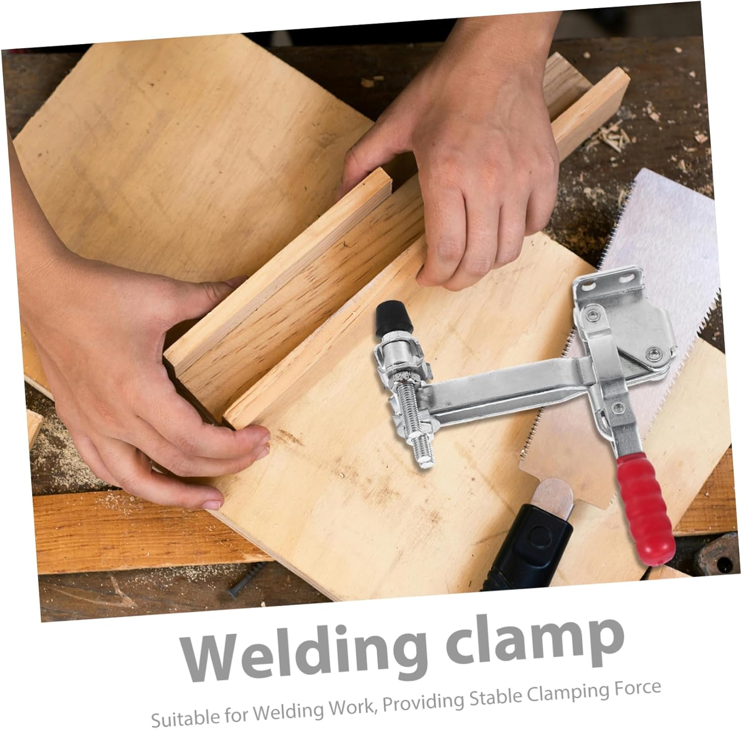 2pcs Vertical Toggle Clamp High Clamping Force Hardware for Woodworking and Welding Tasks Quick Release Mechanism for Efficient Projects