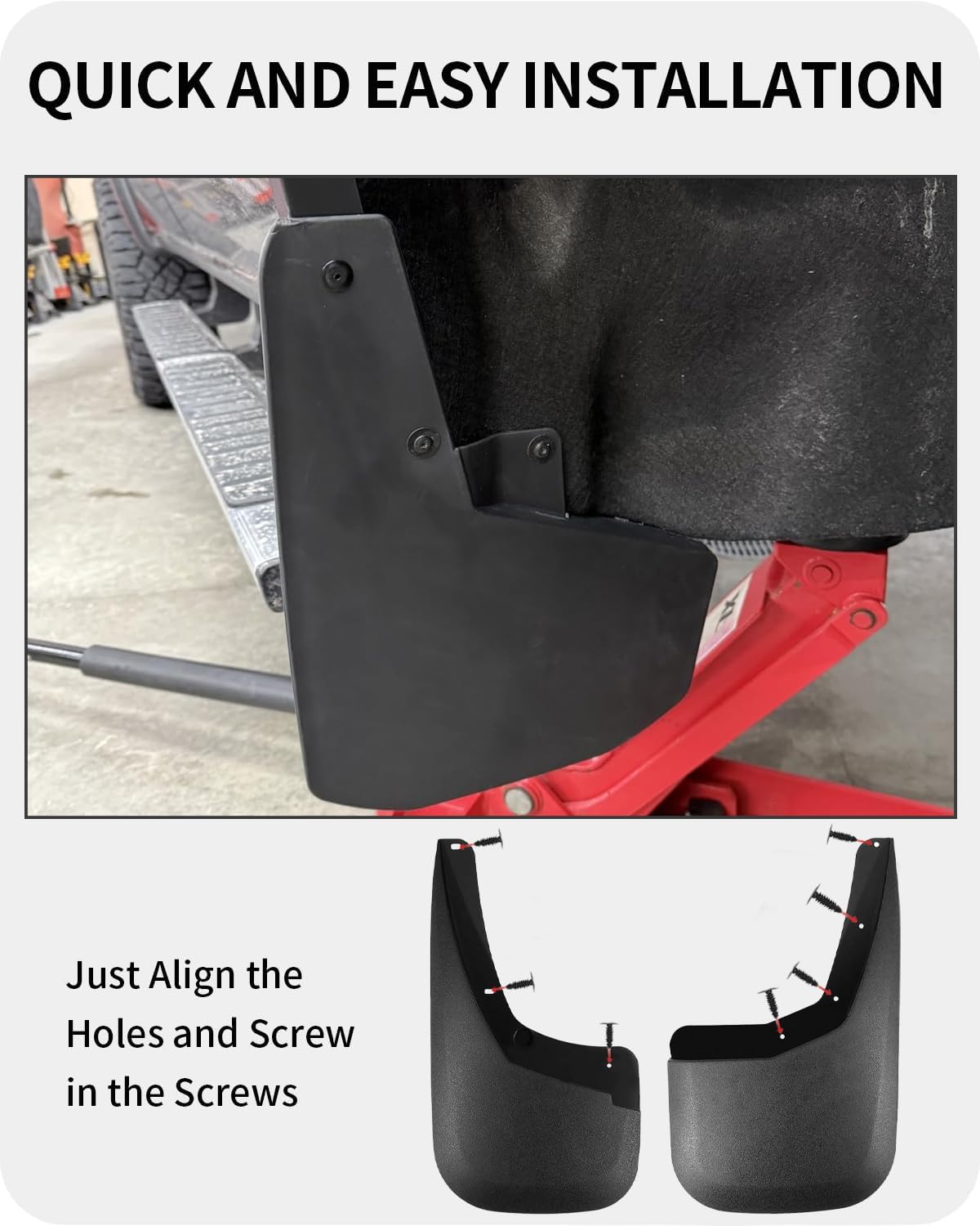 Premium Mud Flaps for Silverado Trucks,4PC Direct Fit Splash Guards for 2007-2013 Chevy Silverado 1500/2500HD/3500HD | All-Weather Mud Guards Front & Rear