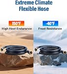 Short Garden Lead-in Hose 6ft X 5/8" Female to Female, 6 Feet Flexible Leader Water Hose with Swivel Handle, Heavy Duty Small Garden Water Hose for Outdoor Indoor