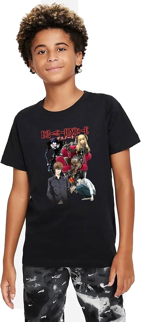Buy LOCAVESTIR Death Note Kira L Ryuk Misa Anime Relaxed T-Shirt 
