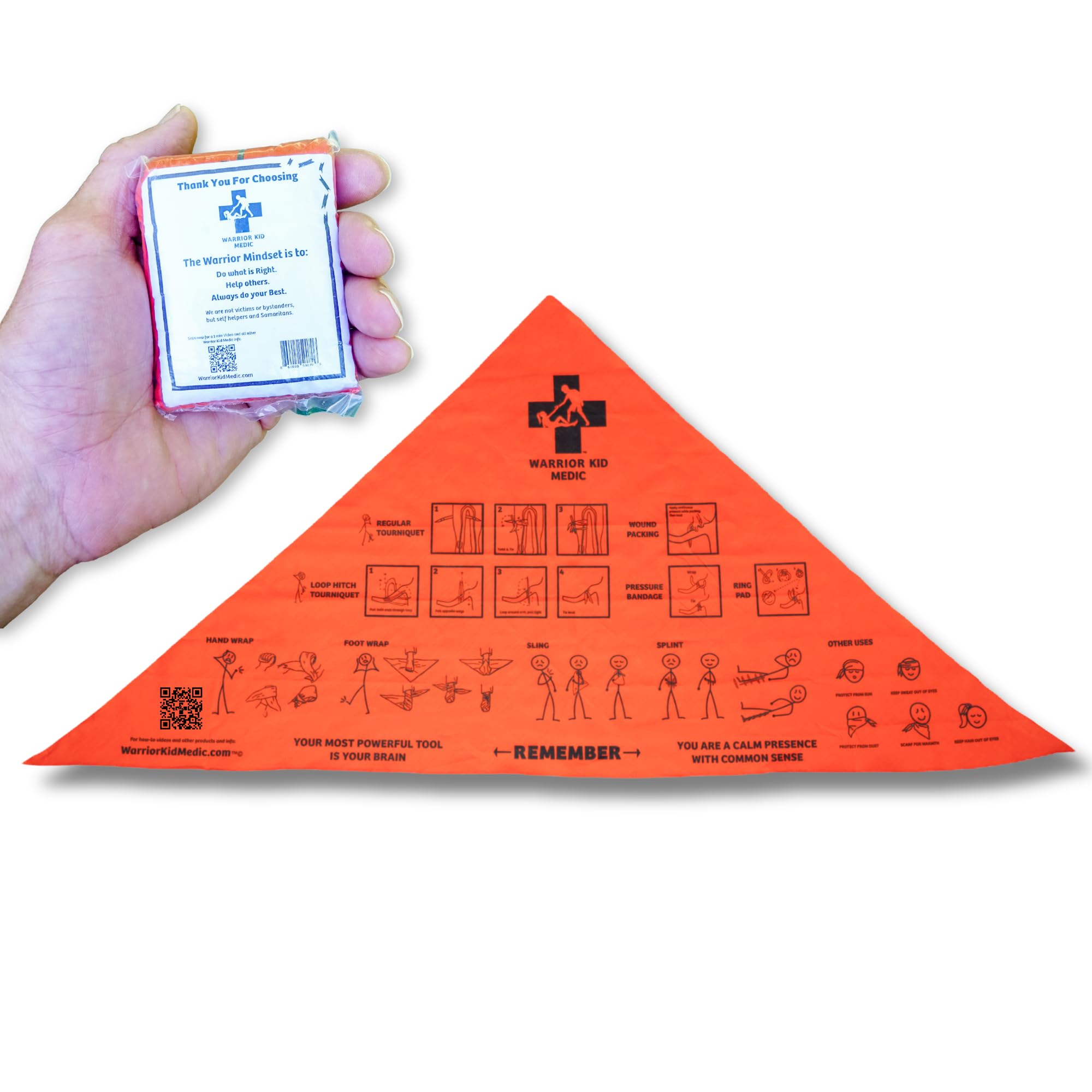 Amazon.com: Warrior Kid Medic First Aid Triangular Bandage for