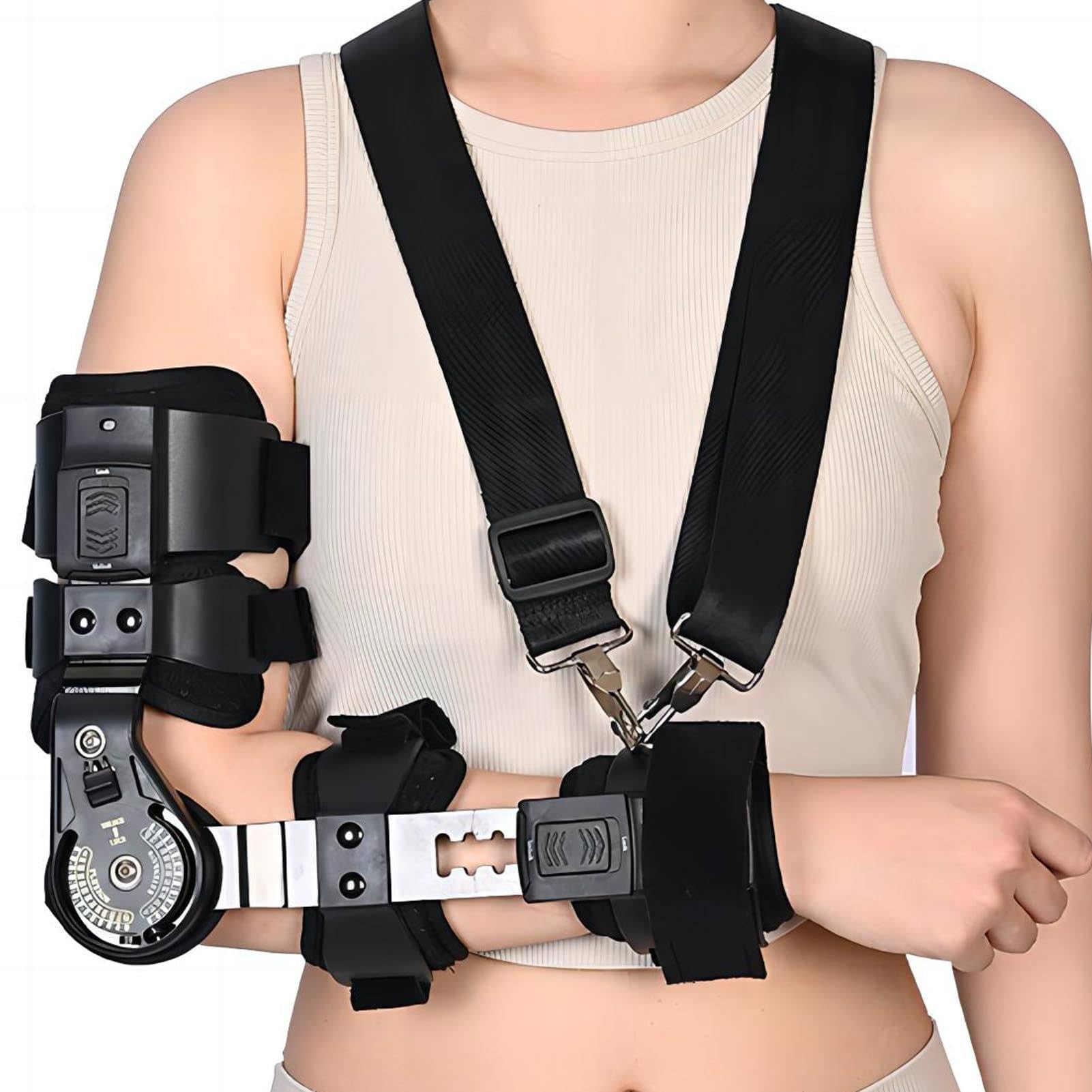 Orteza Do Stabilizacji Stawu łOkciowego, TrenażEr Do Rehabilitacji łOkcia, Regulowana DłUgość 35-43 Cm, ZgięCie 0-120°, Do Rehabilitacji łOkcia, Wsparcie Rehabilitacyjne Right